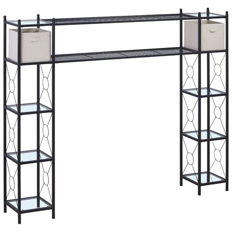 alcove over the bed metal organizer with fabric baskets|Amazon.com: Over The Bed Organizer.